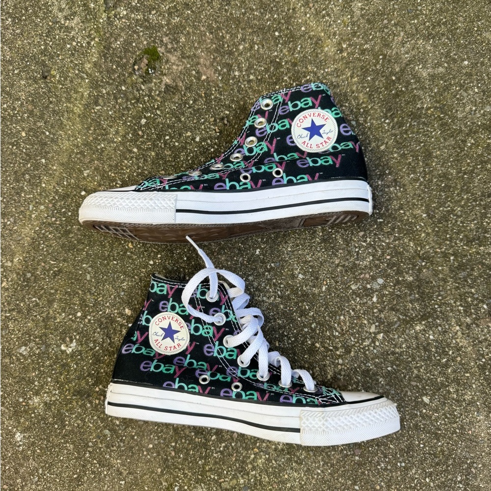 Converse Chuck Taylor All Star High eBay Print Sneakers Black